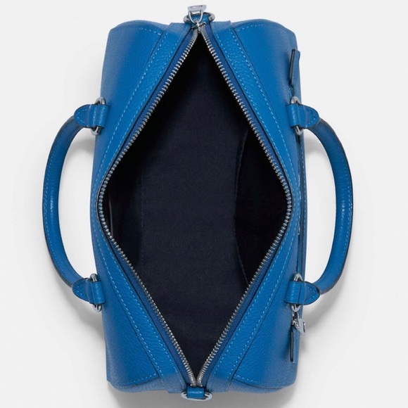 NWT COACH X Peanuts Rowan Satchel Snoopy Print Bag +Charlie Brown Charm Keychain - Picture 7 of 16